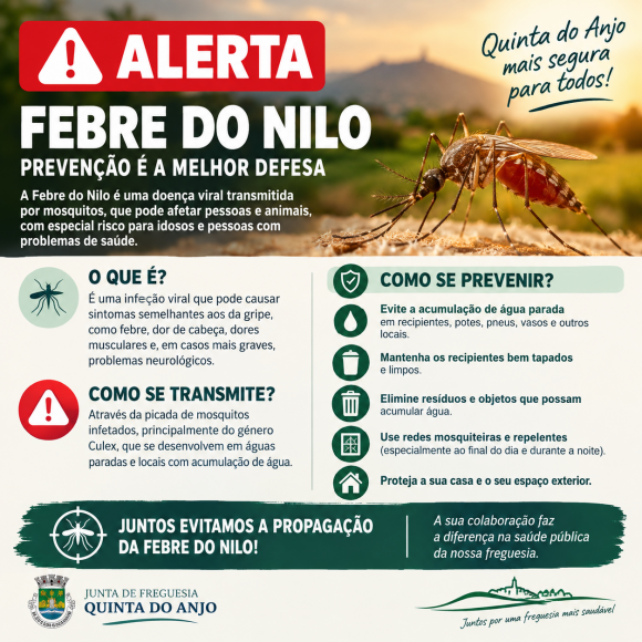⚠️ ALERTA | FEBRE DO NILO &mdash; PREVENIR &Eacute; PROTEGER!