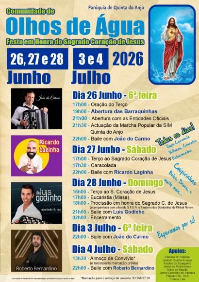 Olhos de &Aacute;gua - Festas em Honra do Sagrado Cora&ccedil;&atilde;o de Jesus